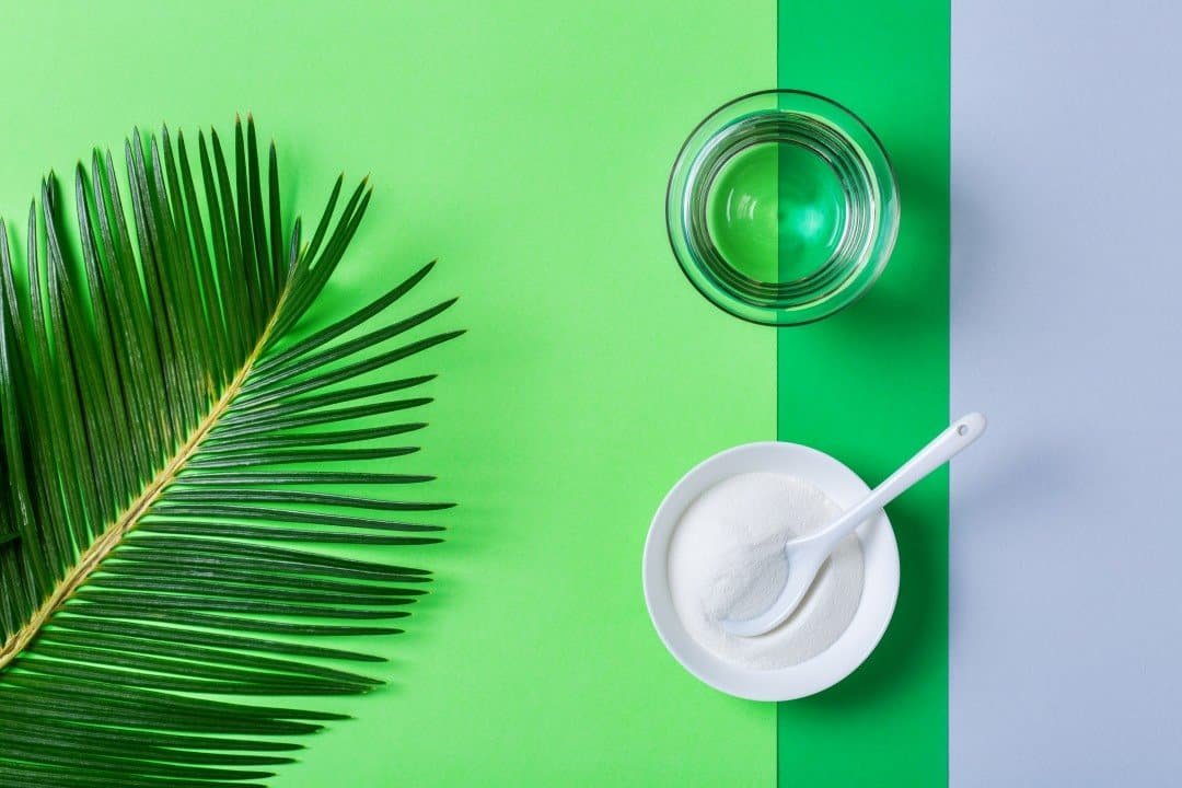 colageno hidrolizado con fondo verde